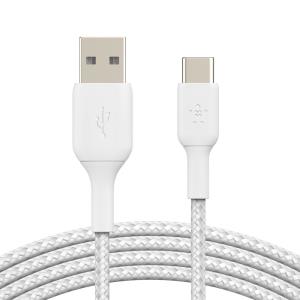 USB-a To USB-c Cable Braided 1m White