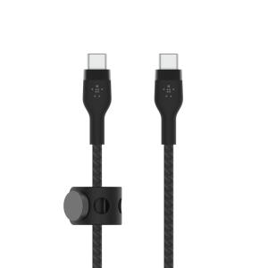Boost Charge USB-c To USB-c 2.0 Braided Silicon 1m Black