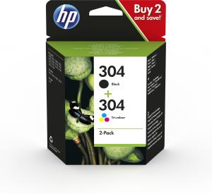 HP Ink Cartridge - No 304 - Black/Tri-colo - Combo Pack