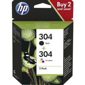 HP Ink Cartridge - No 304 - Black/Tri-colo - Combo Pack - Blister