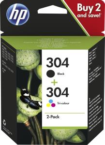 HP Ink Cartridge - No 304 - Black/Tri-colo - Combo Pack - Blister