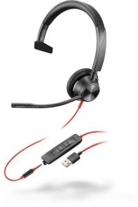 Headset Blackwire 3315-m - Monaural - USB-a / 3.5mm