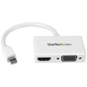 Travel A/v Adapter 2-in-1 Mini DisplayPort To Hdmi Or Vga Converter - White