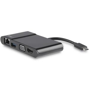 Type-c Multiport Travel Adapter Hdmi(4k)/vga/gbe/USB-a(3.0)/tb3 - Black