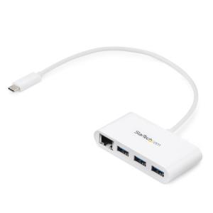 Hub Plus 3-port USB 3.0 Gigabit Ethernet - USB-c - White