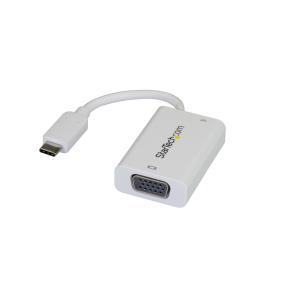 USB-c To Vga Video Adapter With USB Power Delivery - 1920 X 1200 - White