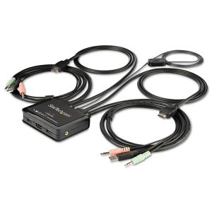 Hdmi KVM Switch With Built-in Cables - 2-port USB 4k 60hz