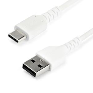 Durable USB 2.0 To USB C Cable - Aramid Fiber - 1m White
