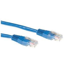Ewent Blue 0.5 meter U/UTP CAT5E CCA patch cable with RJ45 connectors