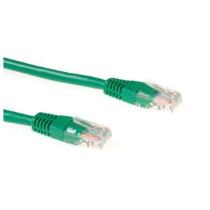 Ewent Green 0.5 meter U/UTP CAT5E CCA patch cable with RJ45 connectors