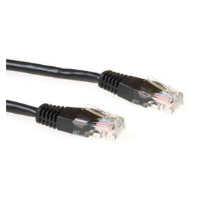 Ewent Black 10 meter U/UTP CAT5E CCA patch cable with RJ45 connectors