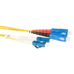Ewent 1 meter LSZH Singlemode 9/125 OS2 fiber patch cable duplex with LC and SC connectors