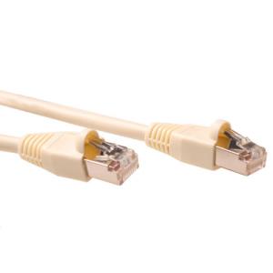 Cat5e S-ftp Patch Cable Ivory With Ivory Boots 1.5m