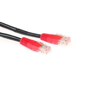 Cat5e Utp Cross-over Patch Cable Black With Red 1m