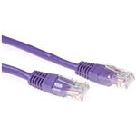 ACT Purple 0.5 meter U/UTP CAT5E patch cable with RJ45 connectors