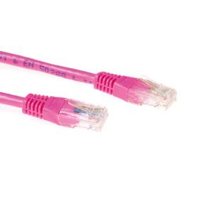 Patch cable - CAT6a - Utp - Pink 50cm