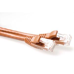 Patch cable - CAT6A - U/UTP - 20m - Brown