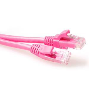Patch cable - CAT6A - U/UTP - 20m - Pink