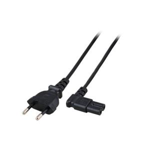 ACT Powercord Euro male - C7 female (angled left/right) black 2 m