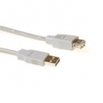 ACT USB 2.0 A male - USB A female ivory  1,00 m