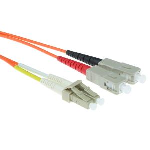 Fiber Patch Cable Lc-sc 50/125m Om2 Duplex 20m Orange
