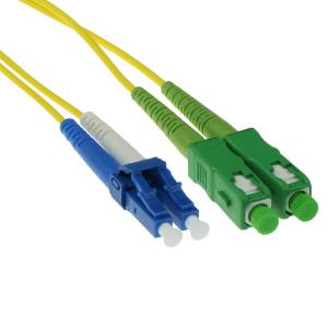 Sc/apc8 - Lc/pc 9/125m Os1 Duplex Fiber Optic Patch Cable 1m