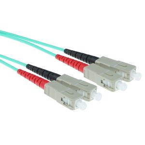 Sc-sc 50/125µm Om3 Duplex Fiber Optic Patch Cable 1.5m