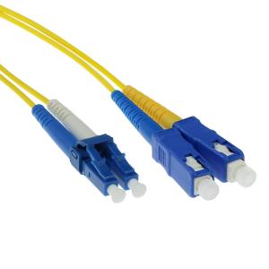 Lc-sc 9/125m Os1 Duplex Fiber Optic Patch Cable Yellow 7m