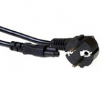ACT Powercord mains connector CEE 7/7 male (angled) - C5 black 2 m