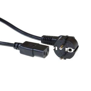 230v Connection Cable Schuko Male Angled - C13 Black (ak5145)