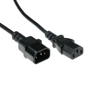 230v Connection Cable C13 - C14 Black 0.3m