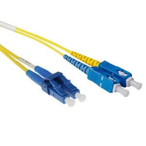 Fiber Optic Patch Cable Lc-sc 9/125m Os2 Duplex Short Boot 1m