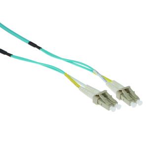 Fiber Optic Patch Cable Lc-lc 50/125m Om3 Duplex Ruggedized 10m Aqua