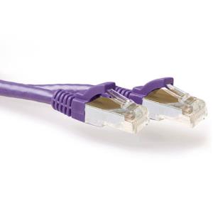 Patch Cable CAT6a S/ftp Pimf Snagless Purple 0.25m