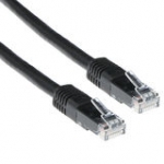 ACT Black 0.25 meter U/UTP CAT6 patch cable with RJ45 connectors