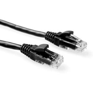 Black Utp CAT6 Patch Cable Snagless With Rj45 Connectors 0.25m
