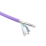 ACT Cat 6A F/UTP solid installation cable, LSZH, CPR euroclass ECA, 24AWG, violet 500 meter