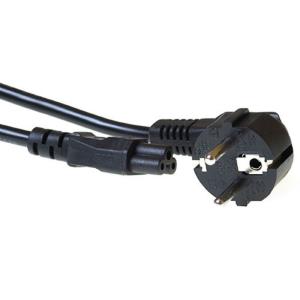 Powercord Mains Connector CEE 7/7 Male (angled) - C5 Black 1.5m