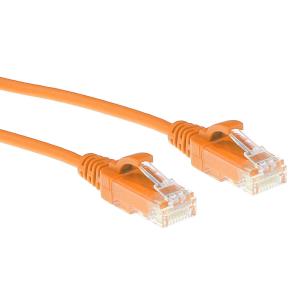 Slimline Patch Cable - CAT6 - U/UTP - 15cm - Orange