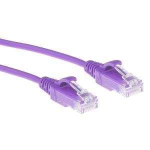 Slimline Patch Cable - CAT6 - U/UTP - 15cm - Purple