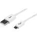 USB A To Micro B Cable - Charging Data Cable 2m White