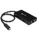 Hub Plus 3-port USB 3.0 Gigabit Ethernet - USB-C - Includes Power Adapter Black