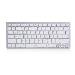 Keyboard Bluetooth Qwertzu Silver and White