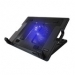 Ewent Laptop stand, adjustable height up to 17",  2 port hub, LED, Black
