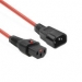 Connection Cable - 230v C13 Lockable - C14 Red 0.5m