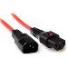 Connection Cable - 230v C13 Lockable - C14 Red 0.5m