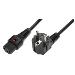 Connection Cable - 230v Cee 7/7 Male(angled) - C13 Lockable - 1m - Blac