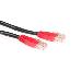 Cat5e Utp Cross-over Patch Cable Black With Red 50cm