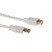 USB 2.0 Extension Cable USB A Male - USB A Female Ivory 1m
