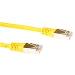 ACT Yellow 0.5 meter F/UTP CAT5E patch cable with RJ45 connectors